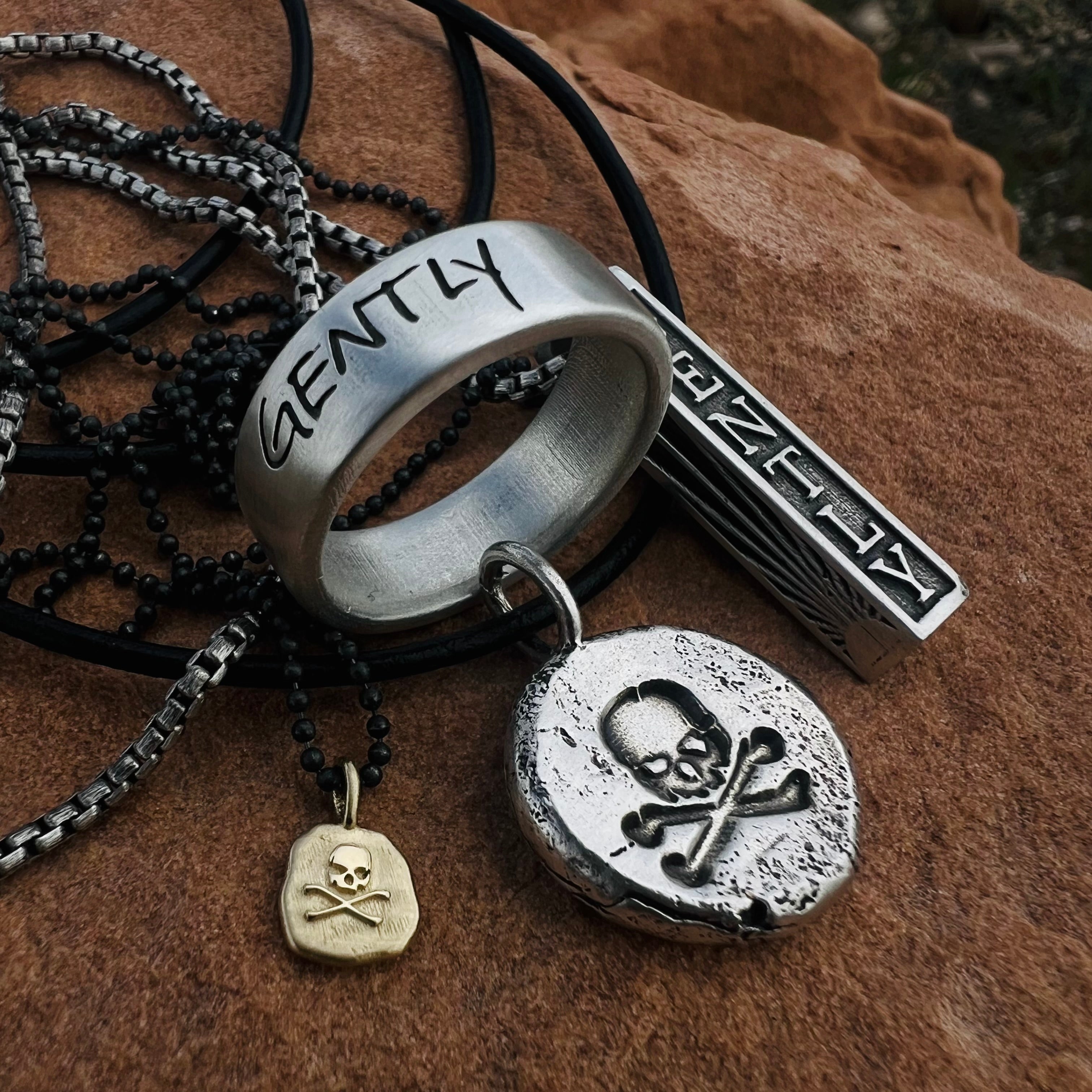 Gently Rage Skull Necklace