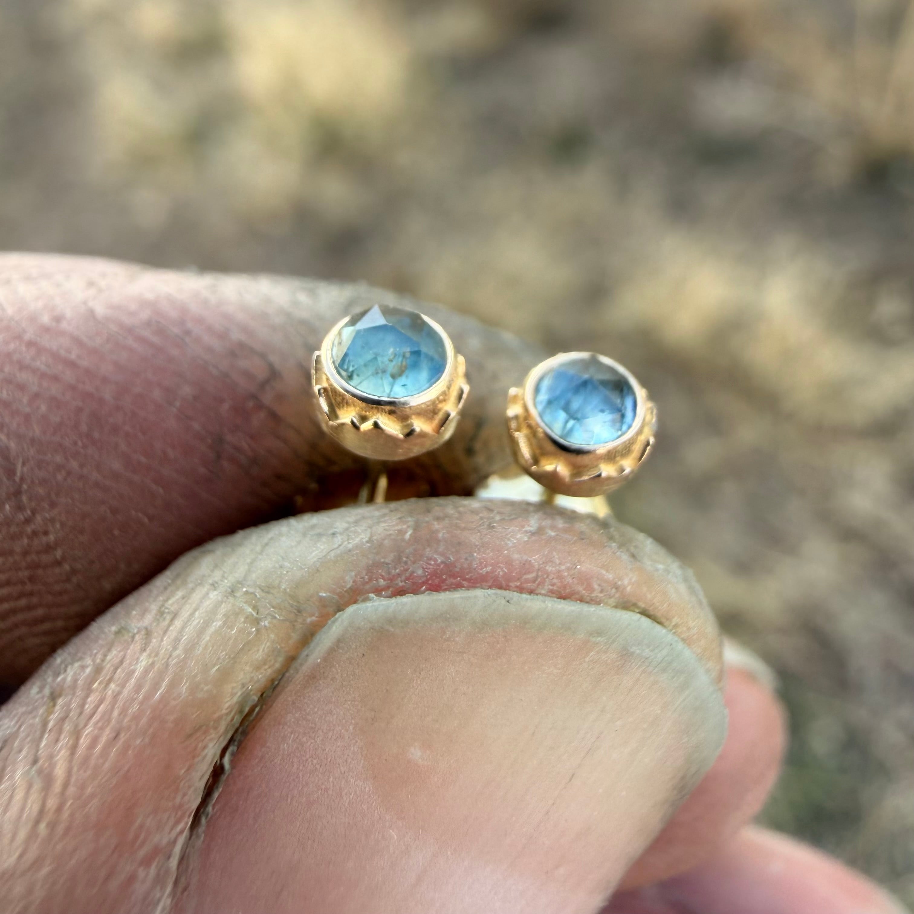Montana Sapphire Studs