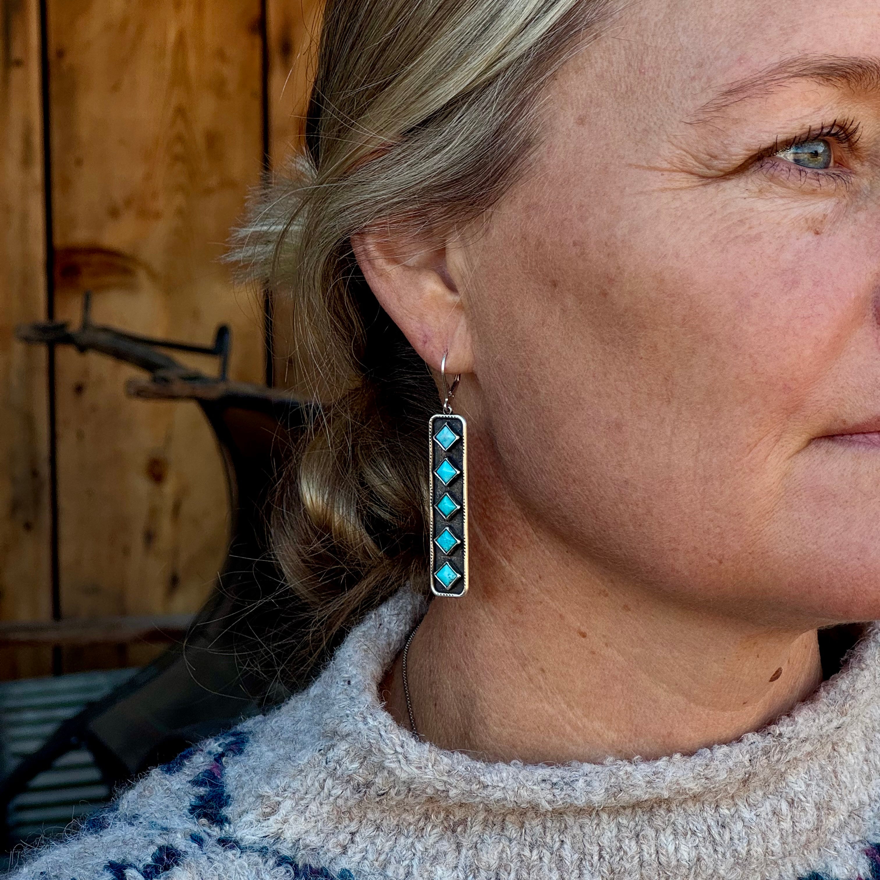 Turquoise Patch Earring