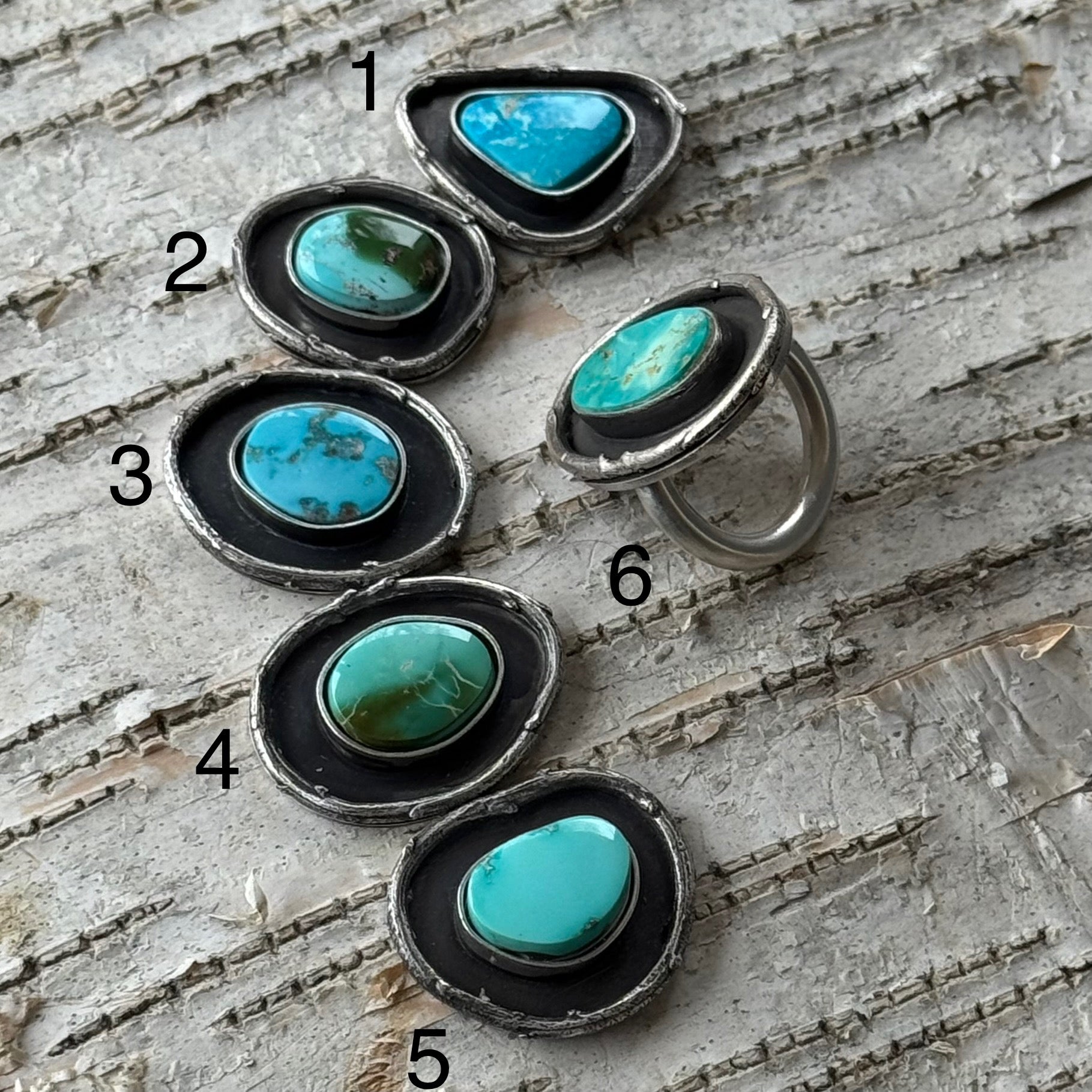 Sage and Sky Rings
