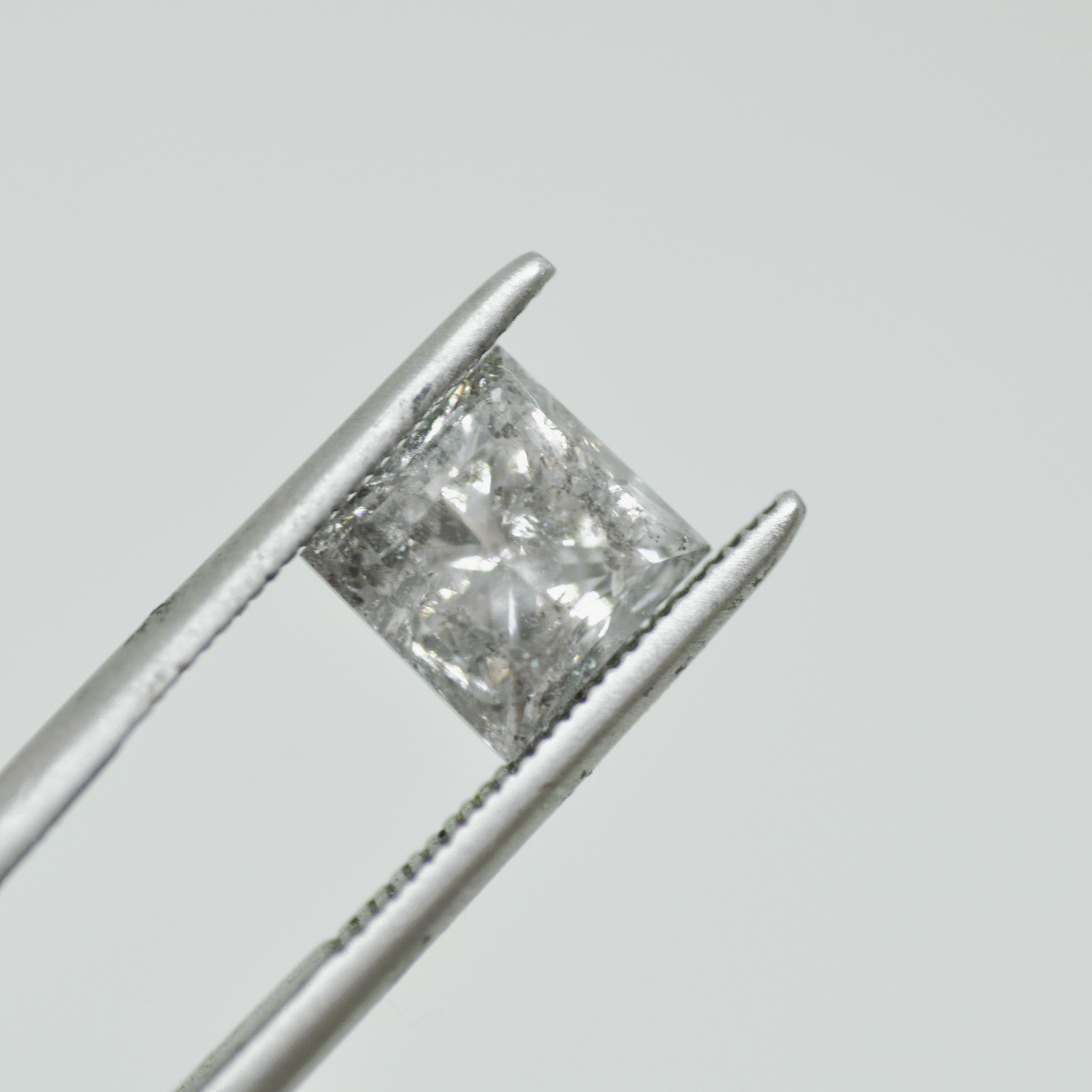 2.03 CT Salt and Pepper Princess Cut