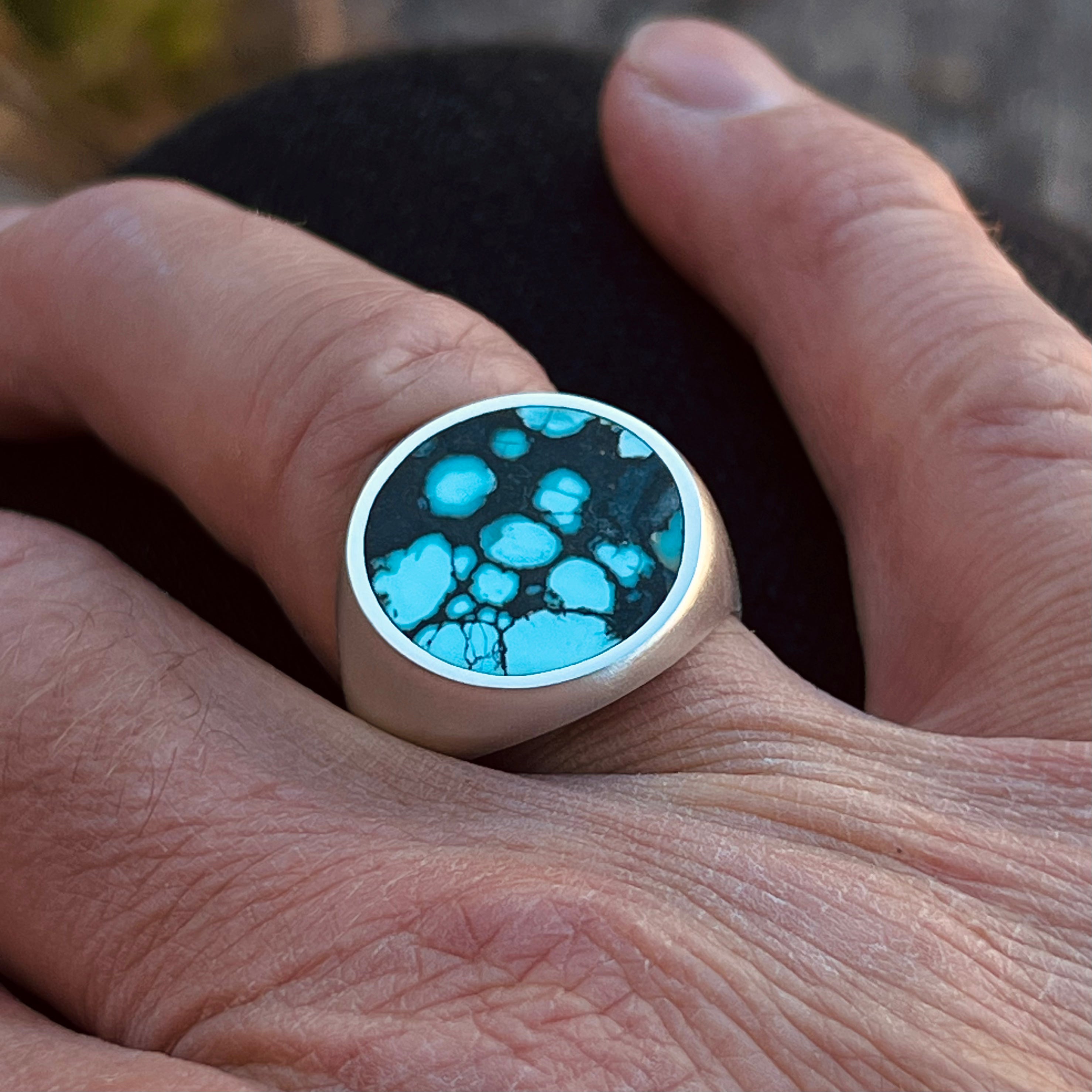 Hubei Turquoise Round Signets
