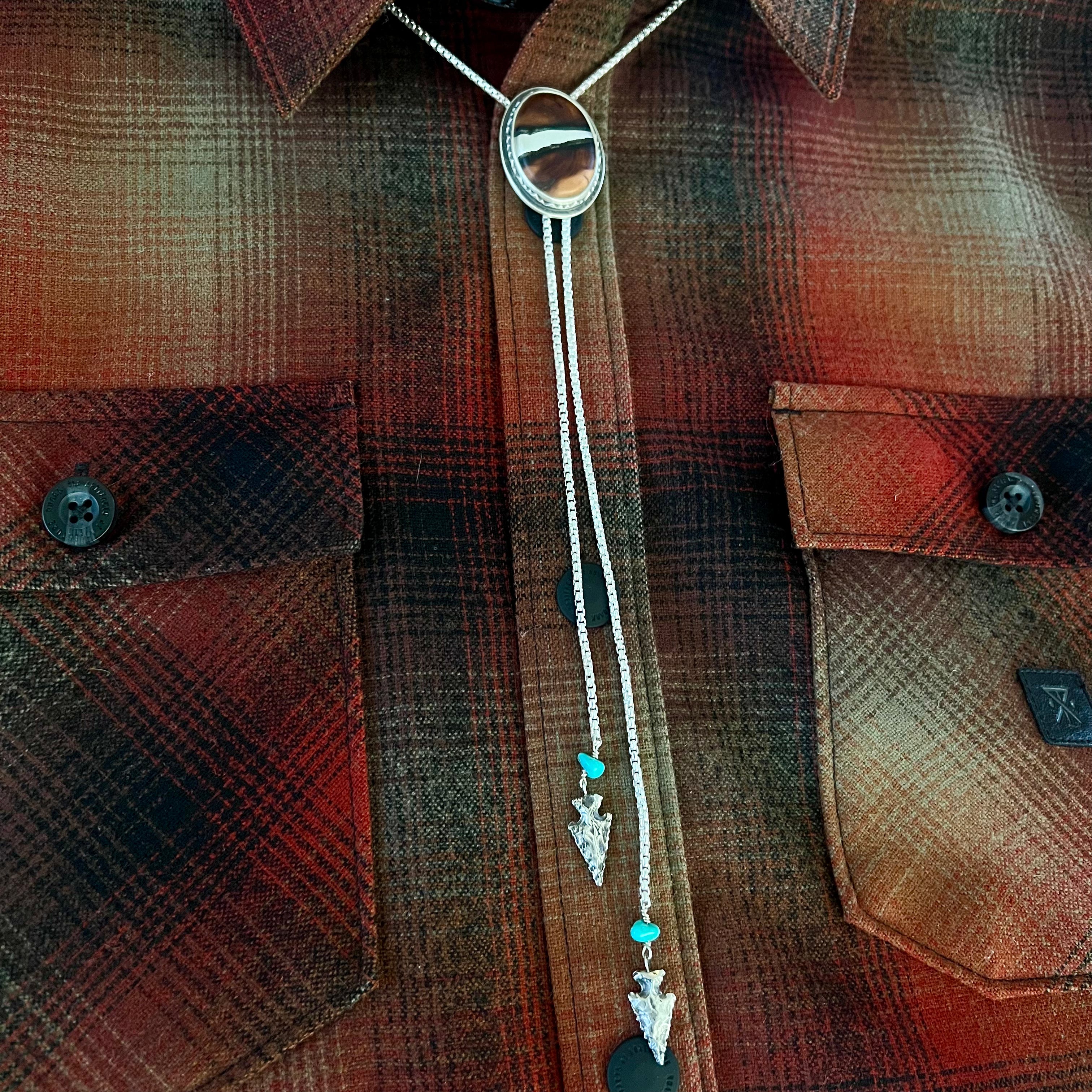 Wood Kintsugi Bolo Necklace