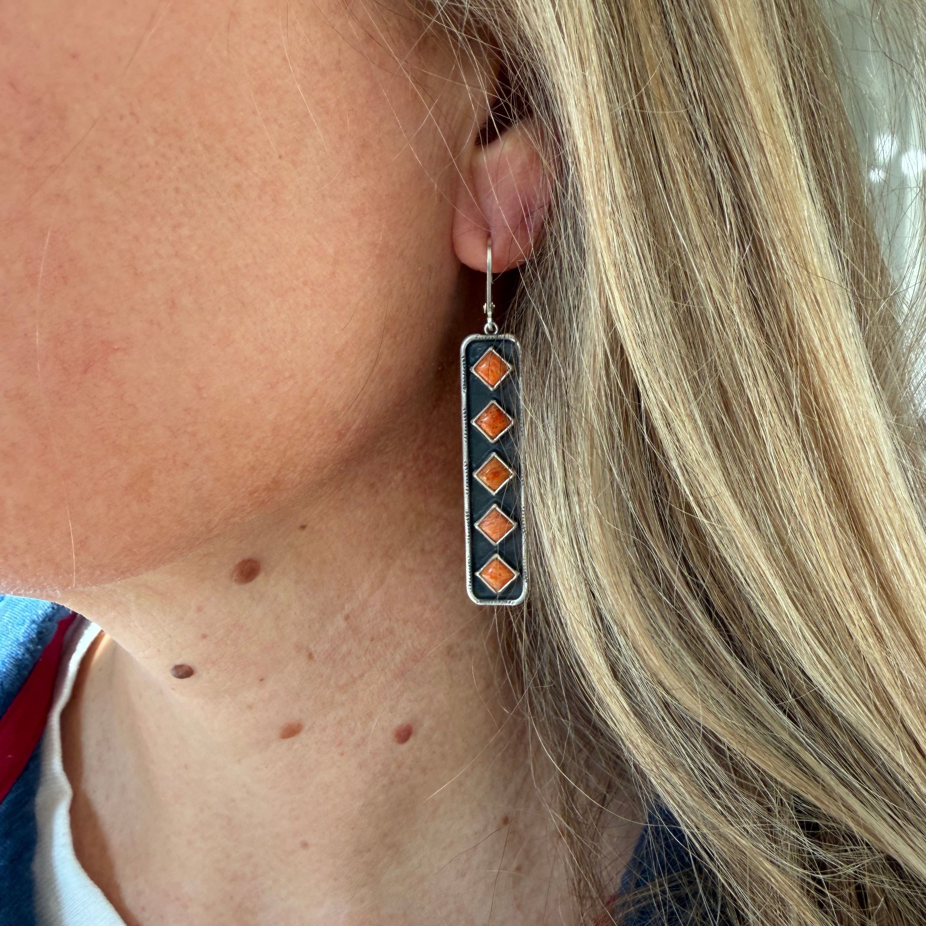 Apple Coral Patch Earrings