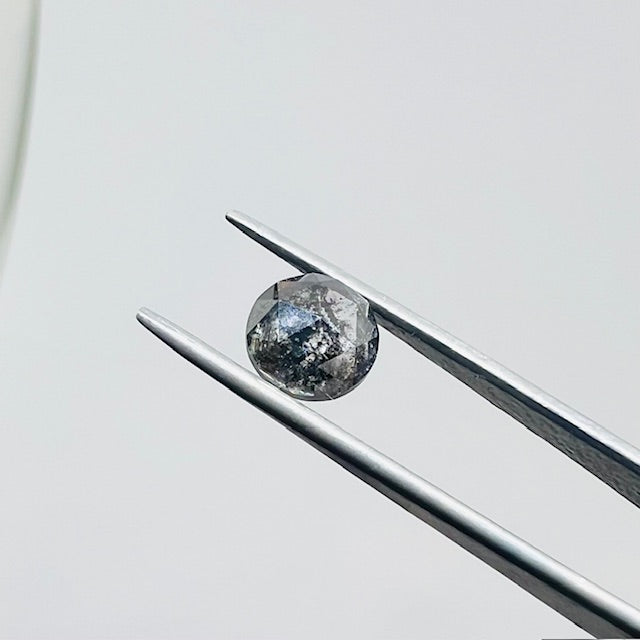 1.31 CT Rose Cut Salt and Pepper Diamond