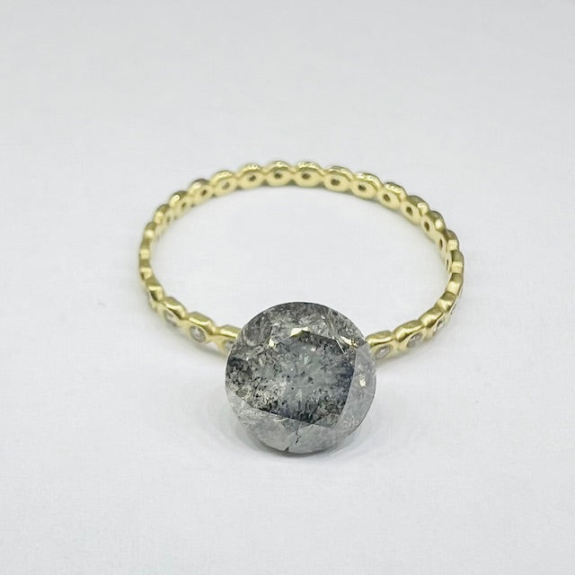 1.8 CT Brilliant Cut Salt and Pepper Diamond