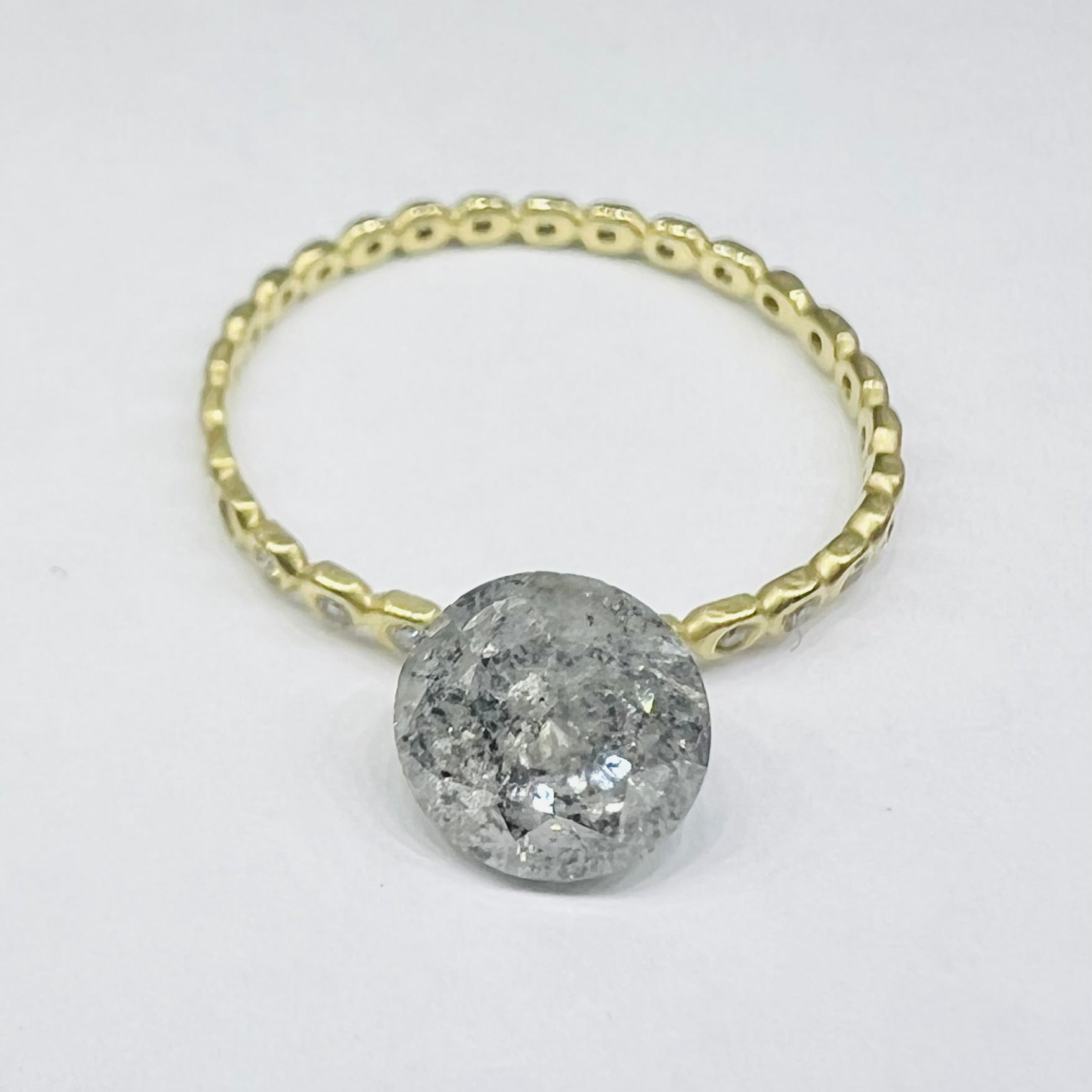1.56 CT Brilliant Cut Salt and Pepper Diamond