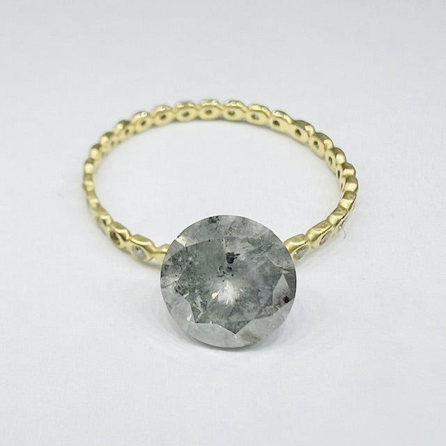 1.53 Brilliant Cut Salt and Pepper Diamond