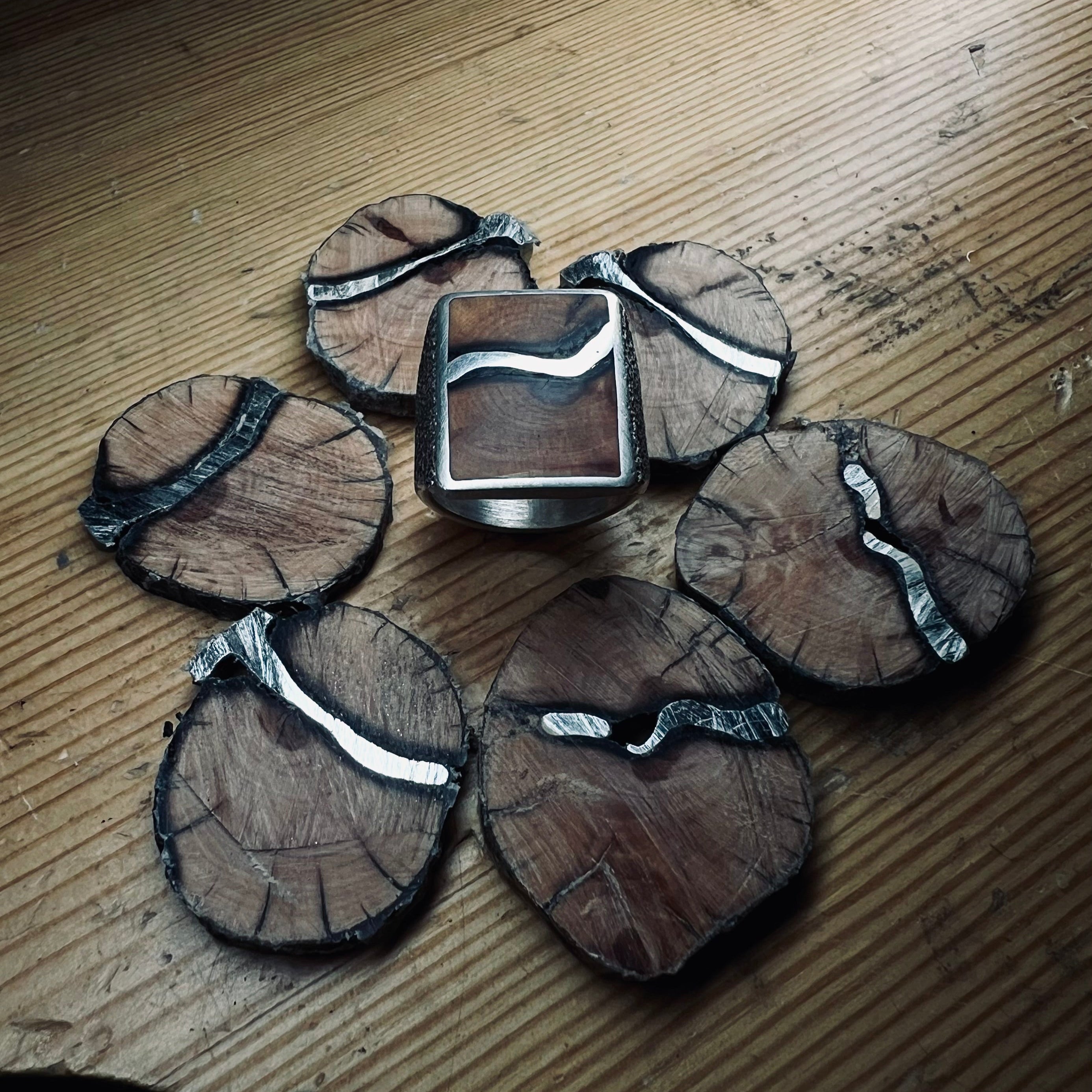 Wood Kintsugi Ring
