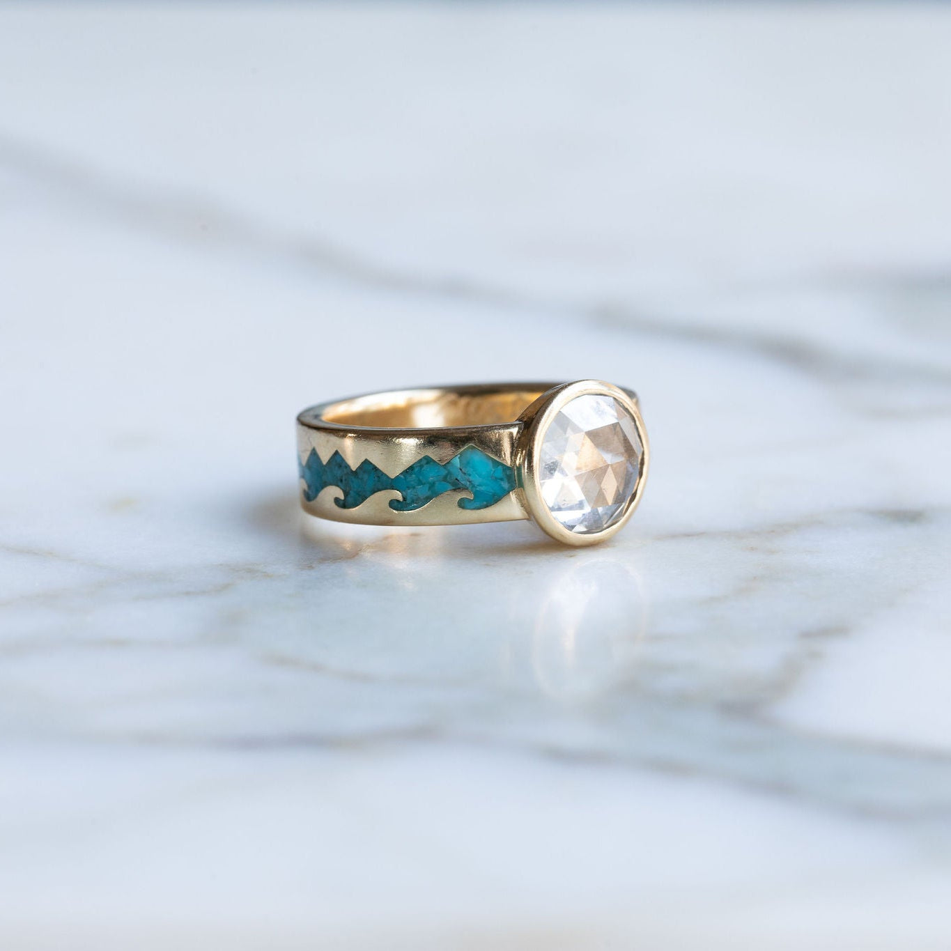 Mountains Above Sea Below Diamond Ring