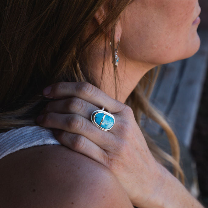Kintsugi Turquoise Ring