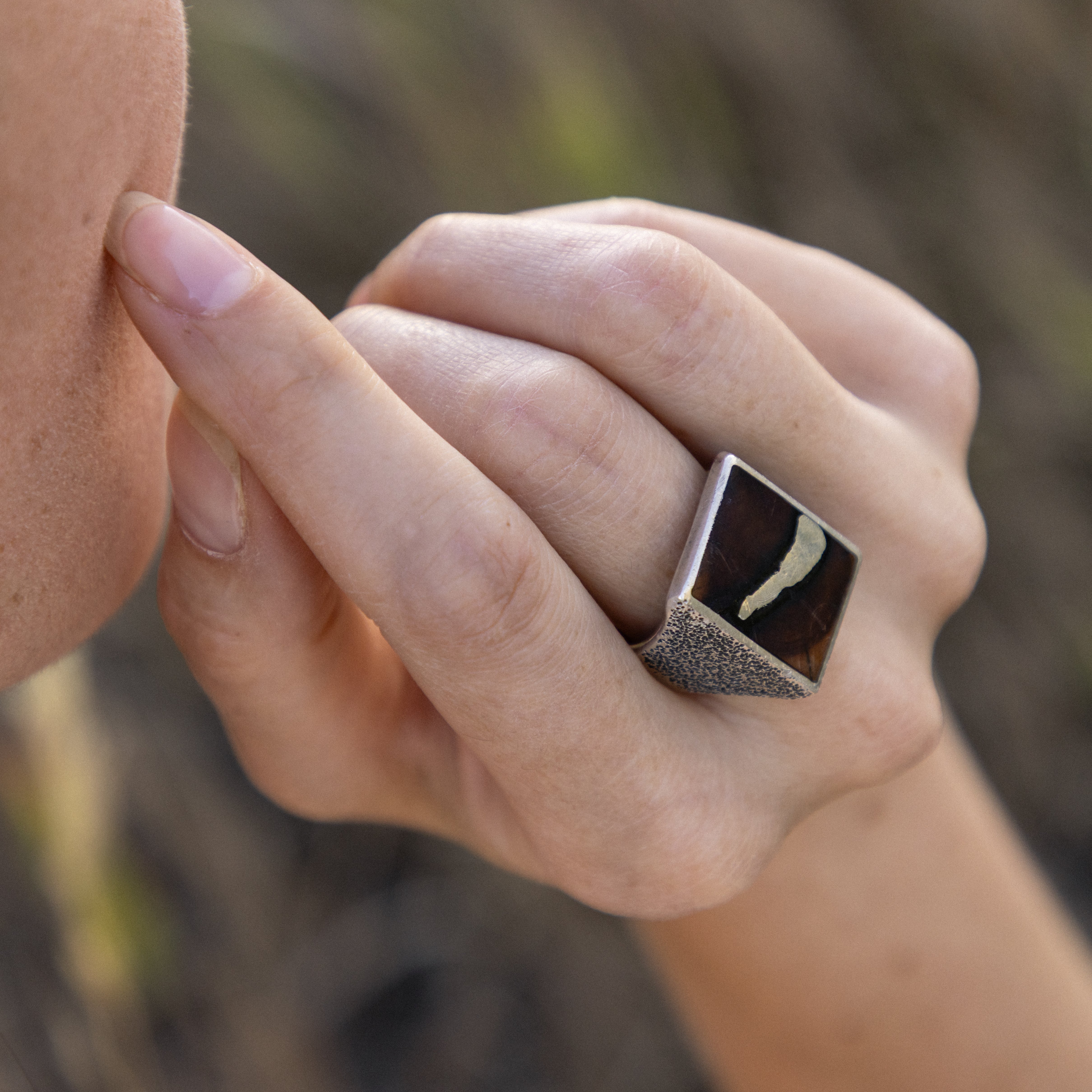 Wood Kintsugi Signet