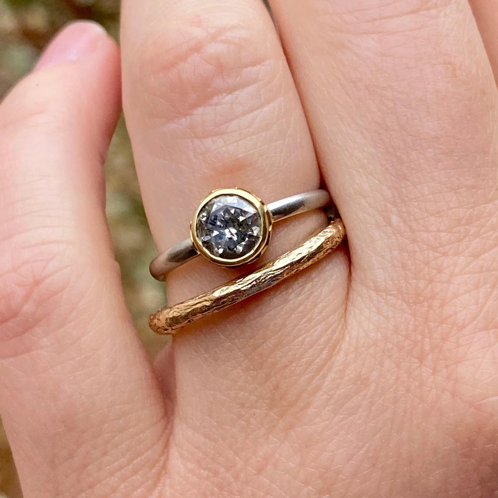 14K Gold Branch Band