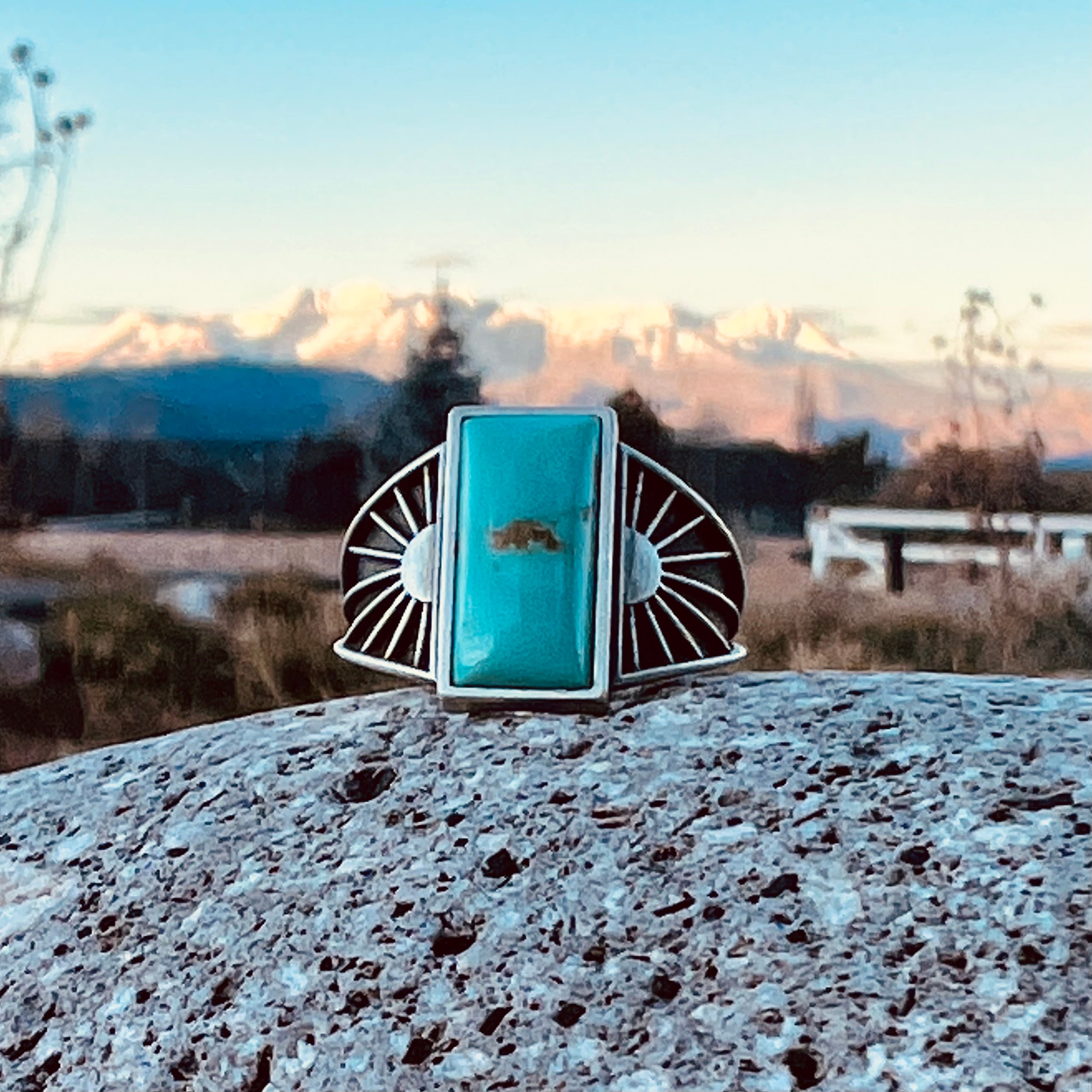 Turquoise Sunray Ring