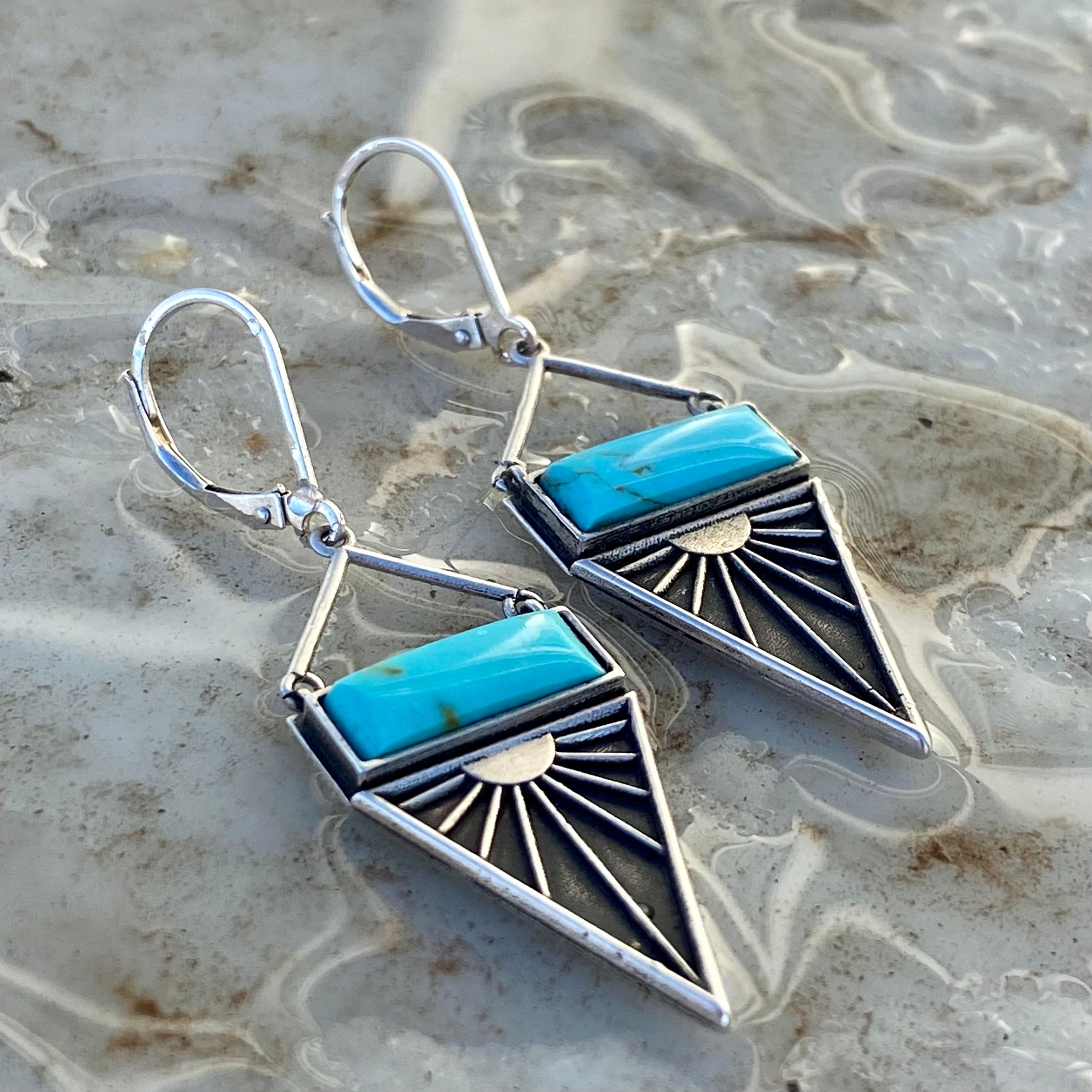 Turquoise Sunrays Earrings