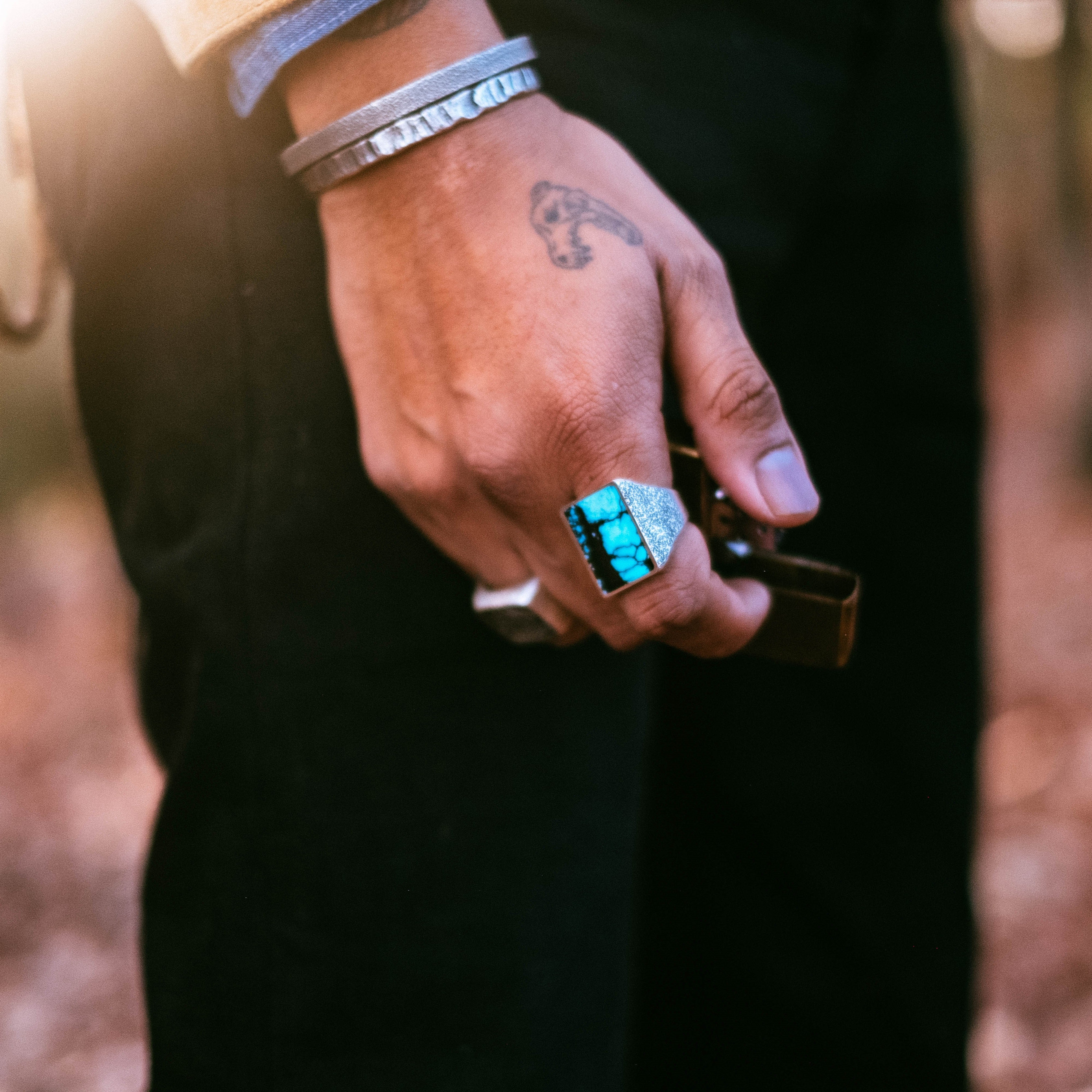 Turquoise Textured Signet