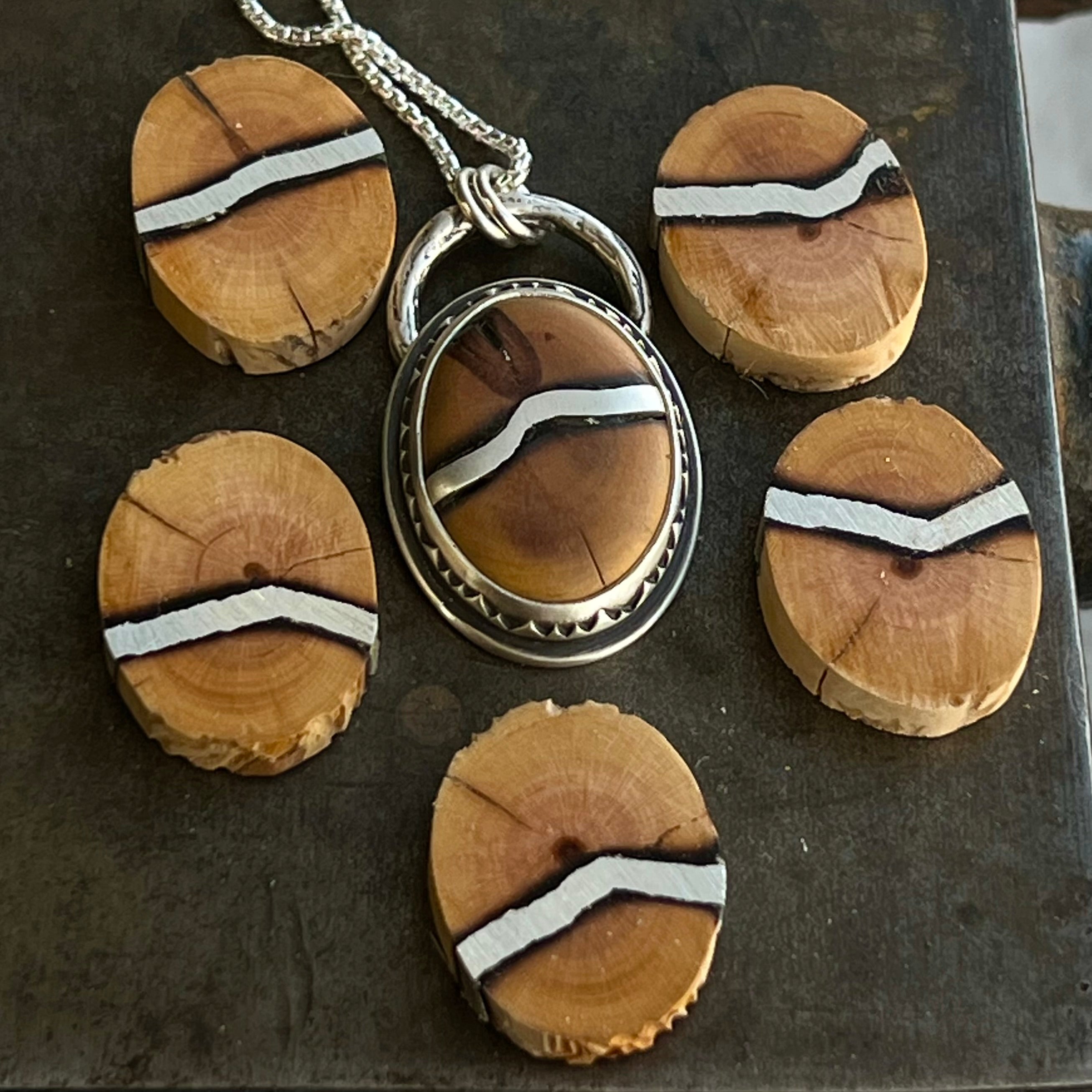 Wood Kintsugi Necklace