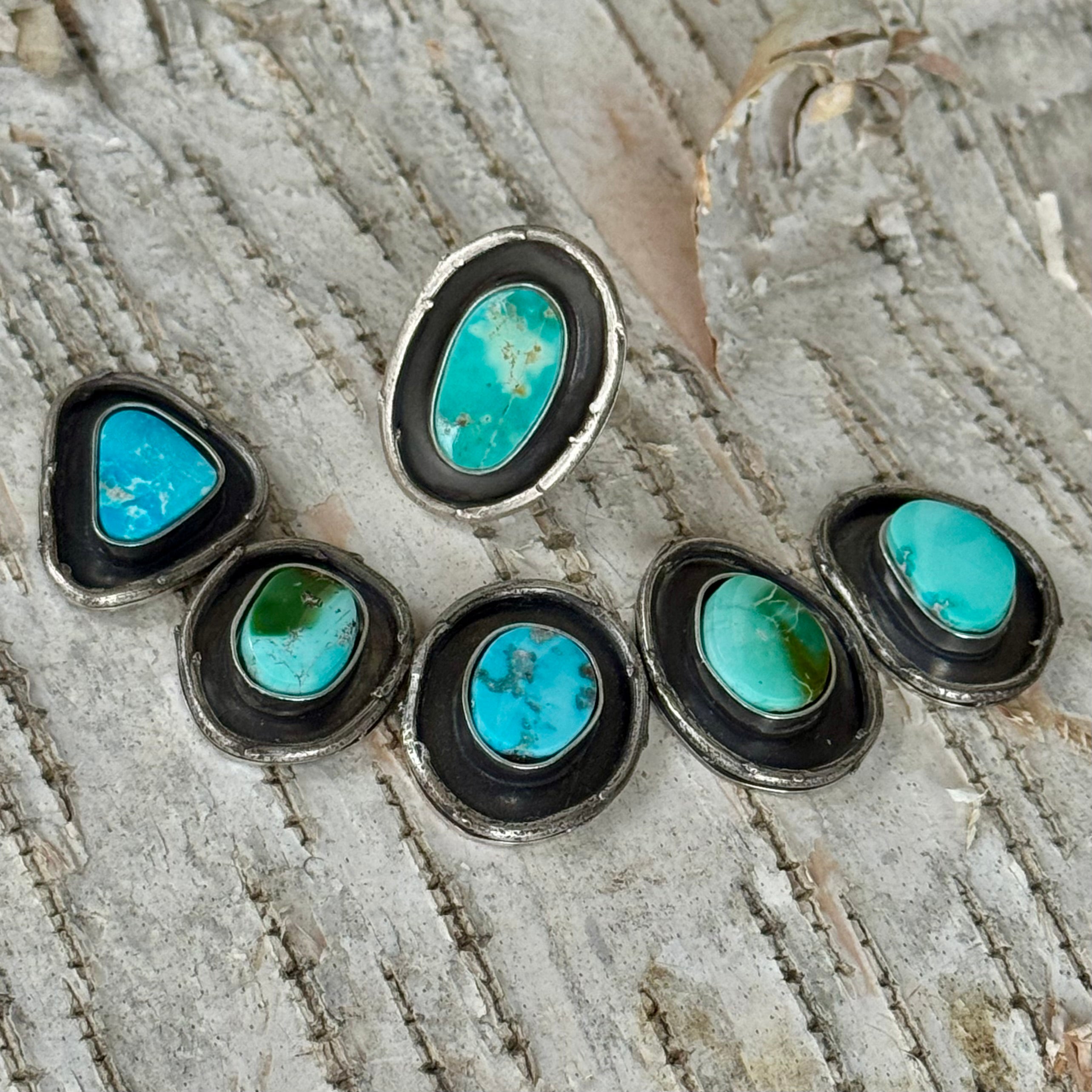 Sage and Sky Rings
