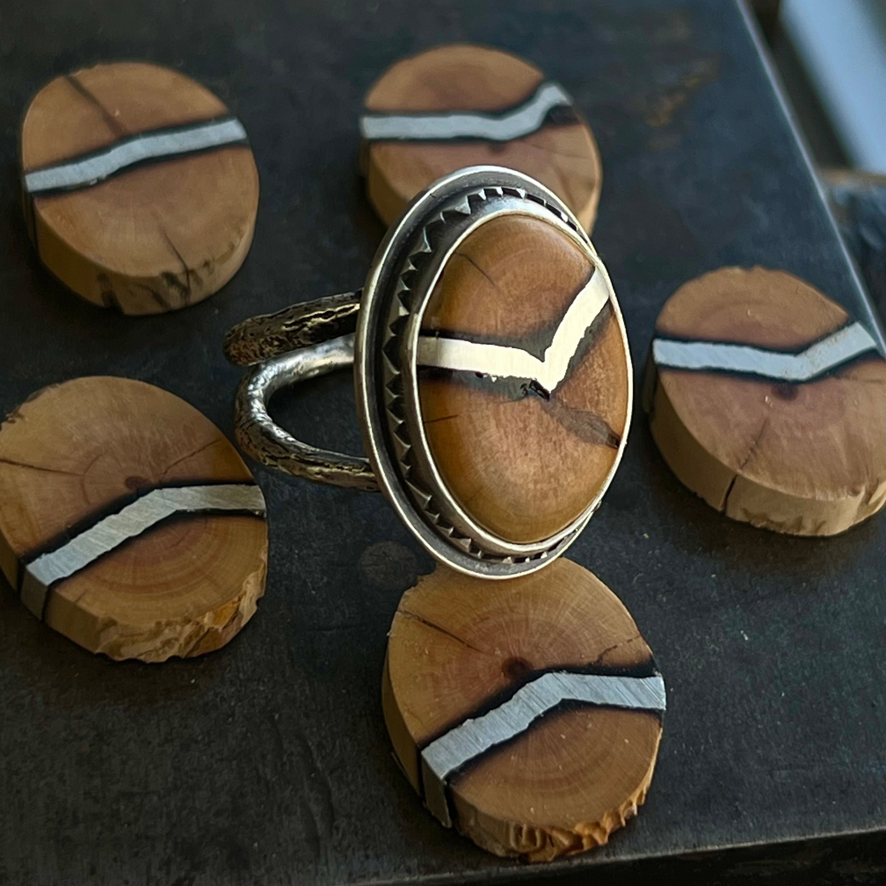 Wood Kintsugi Rings