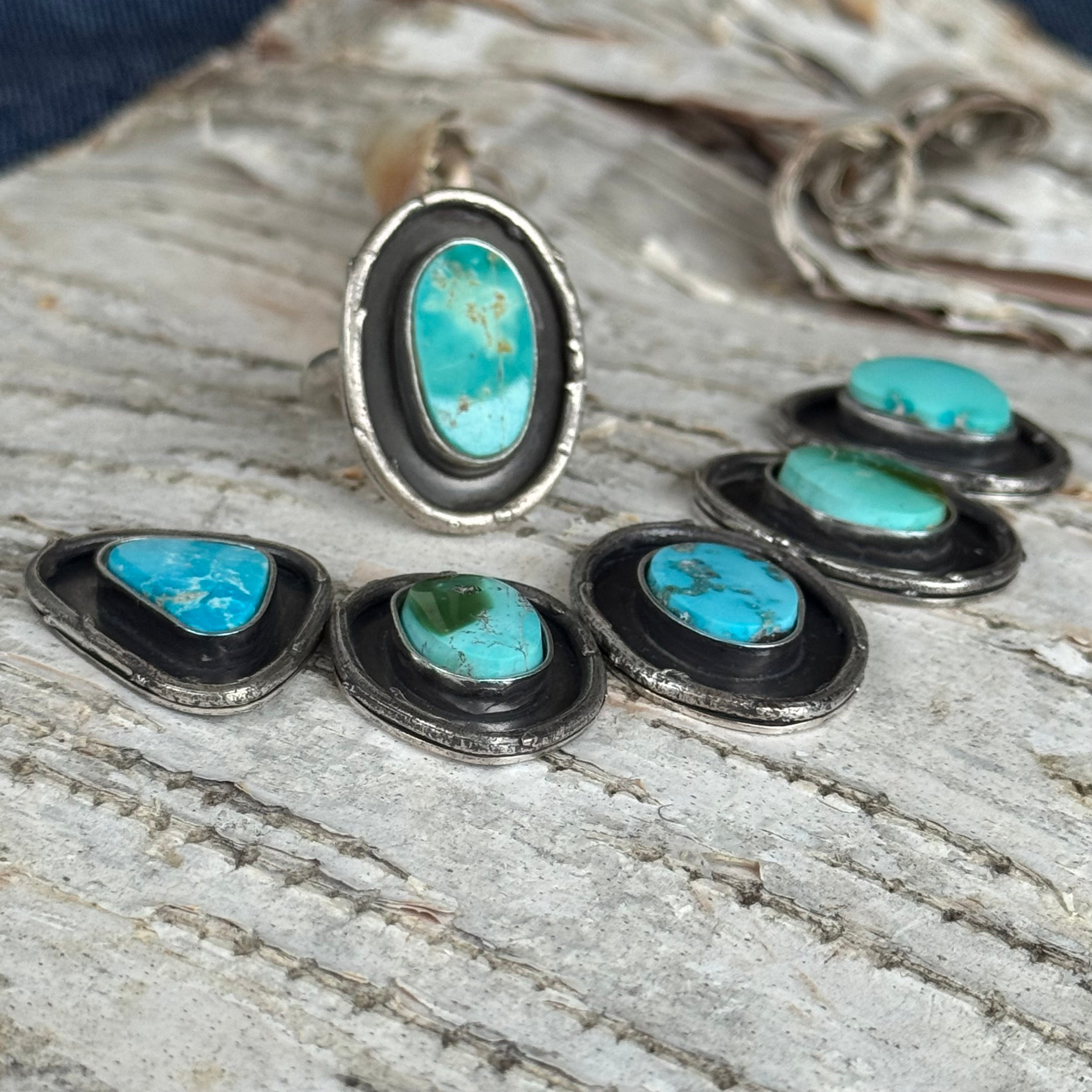 Sage and Sky Rings