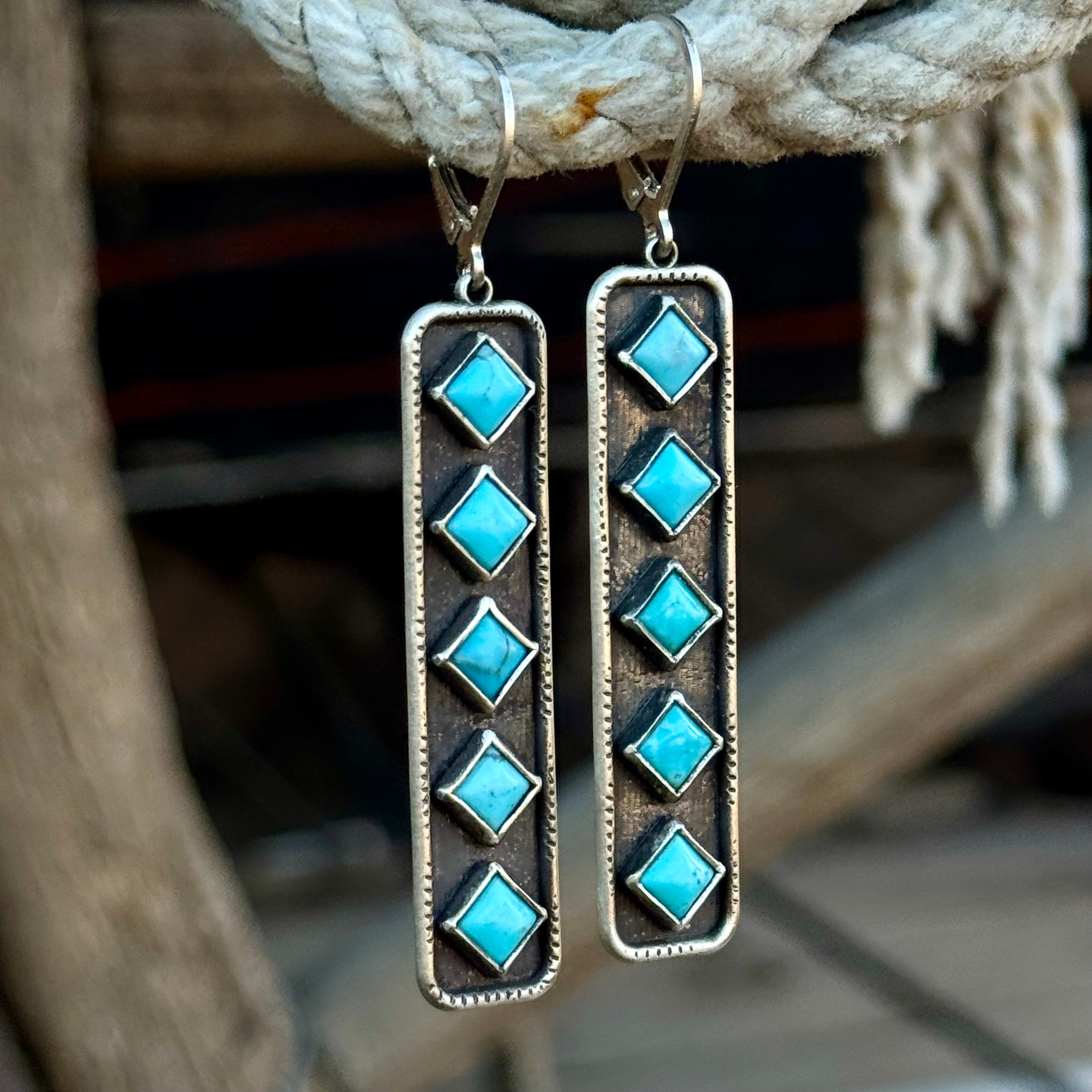 Turquoise Patch Earring