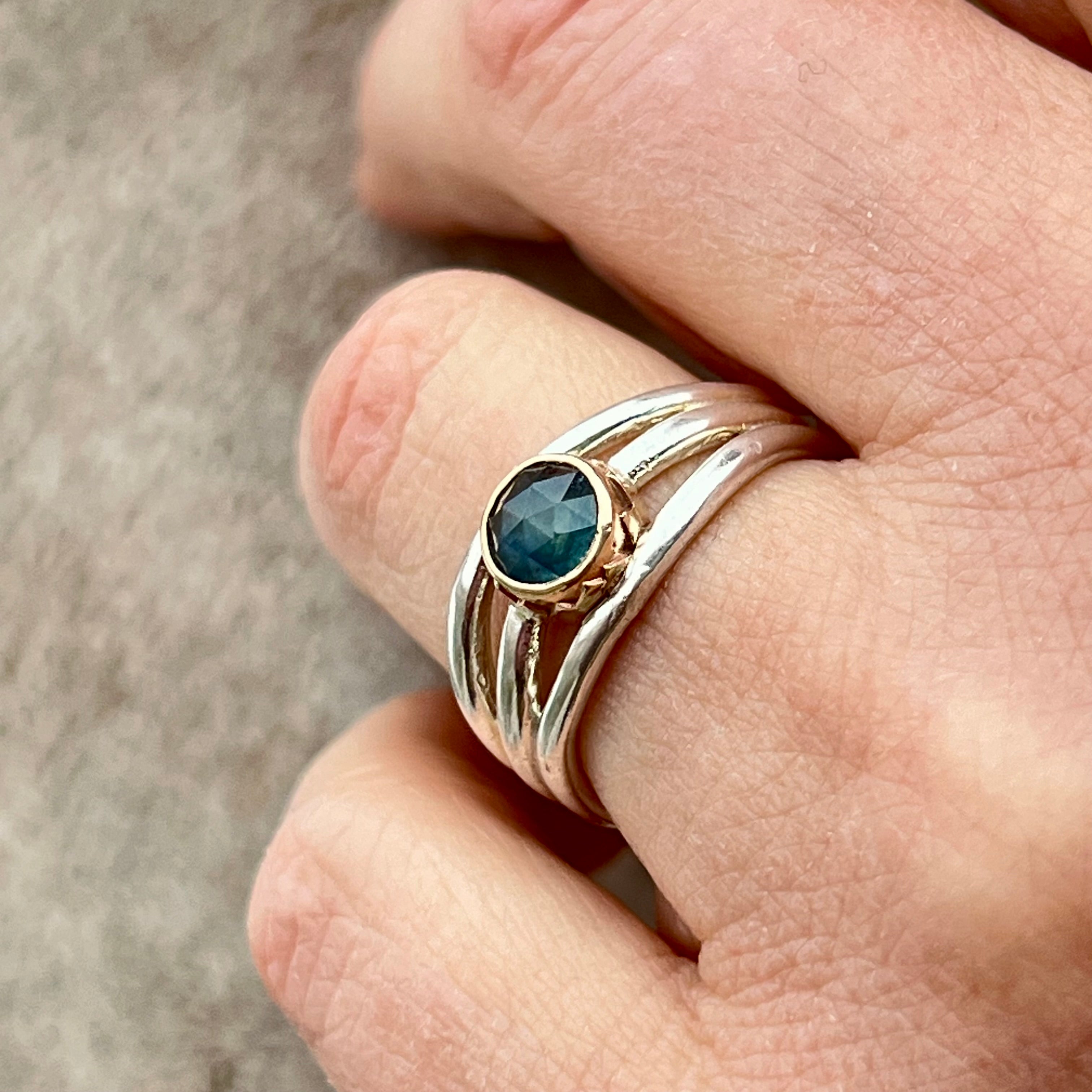 Mountain Sapphire Rivers Ring