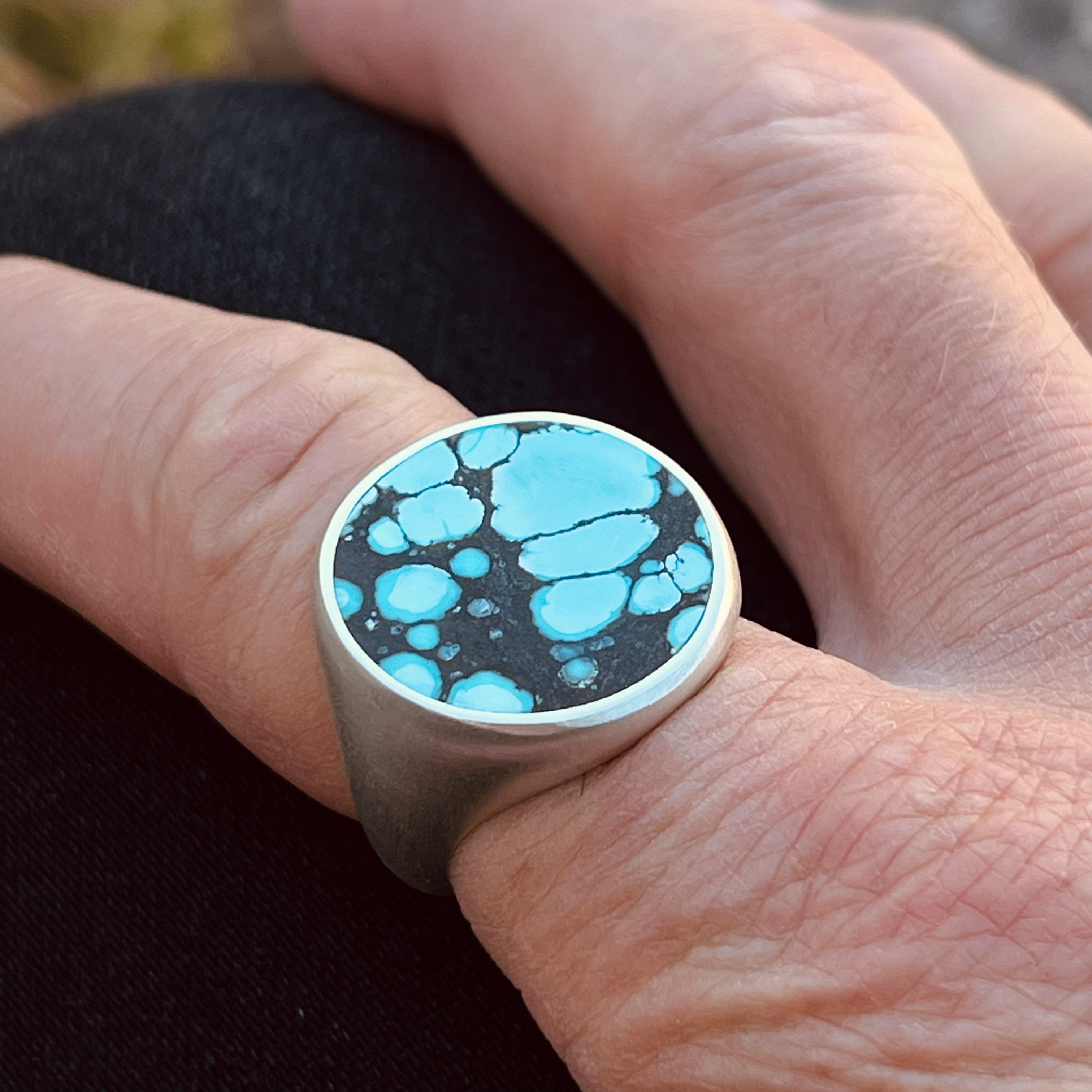 Hubei Turquoise Round Signets