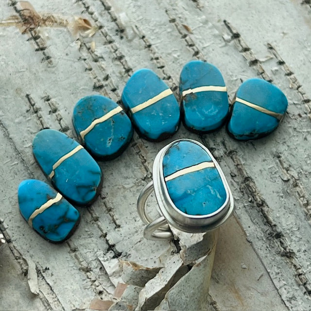 Kintsugi Turquoise Ring