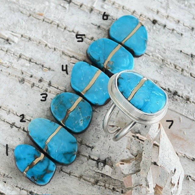 Kintsugi Turquoise Ring