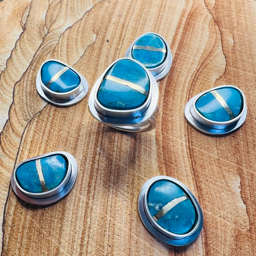 Kintsugi Turquoise Ring