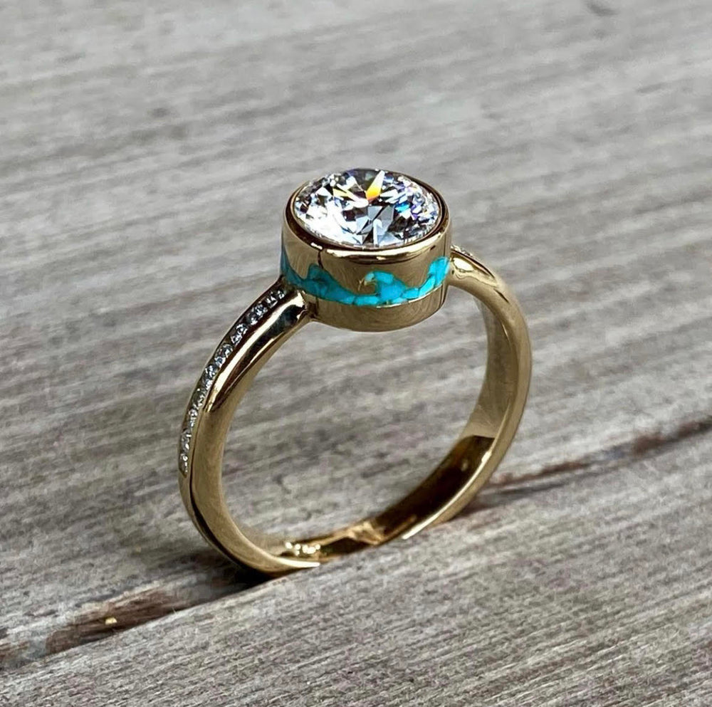 Water inlay setting | Ring | Scott James Jewelry